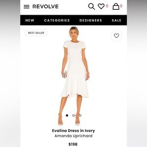 Revolve Amanda Uprichard Midi White dress